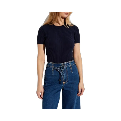 Cable Knit Short Sleeve Top