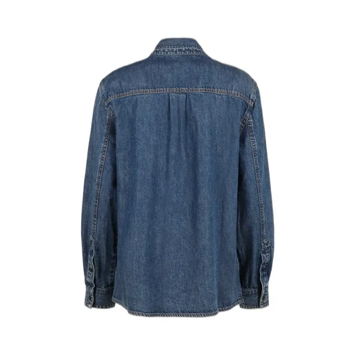 Denim Bow Blouse