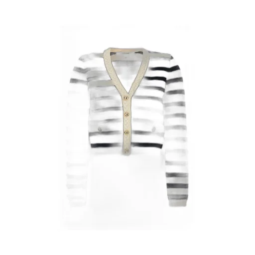 Striped V-Neck Cardigan