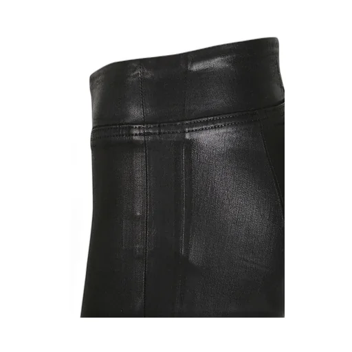 Cropped Flare Faux Leather Pants