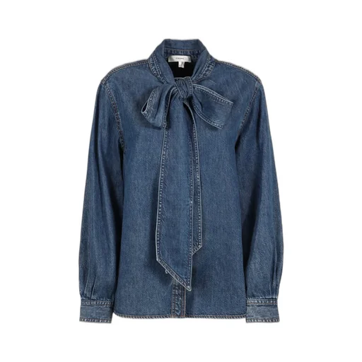 Denim Bow Blouse