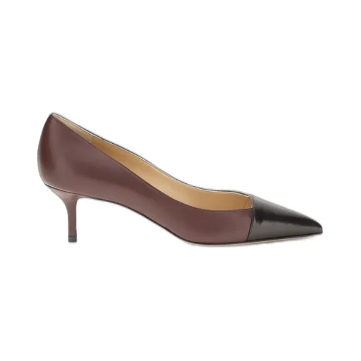 Two-Tone Pointed Toe Kitten Heels