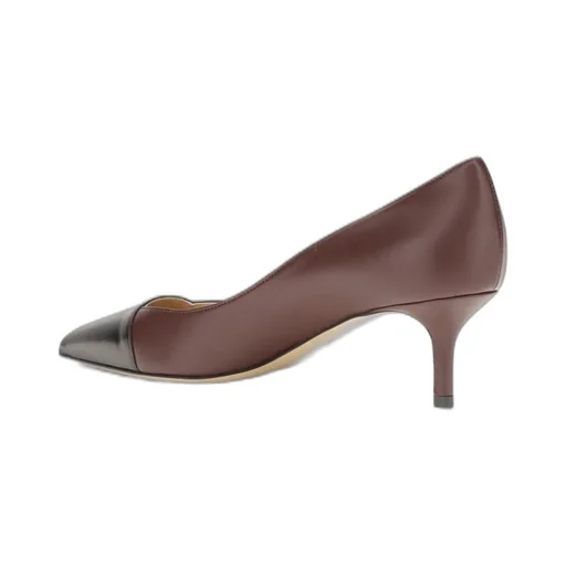 Two-Tone Pointed Toe Kitten Heels