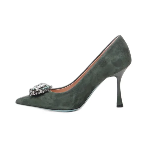 Pointed-Toe Pumps With Embellished Buckle