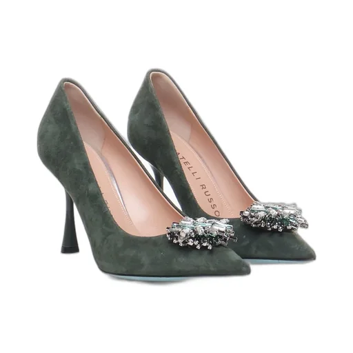 Pointed-Toe Pumps With Embellished Buckle