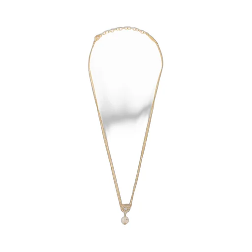 Double Chain Necklace With Pearl