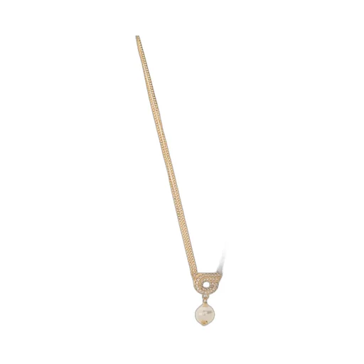 Double Chain Necklace With Pearl