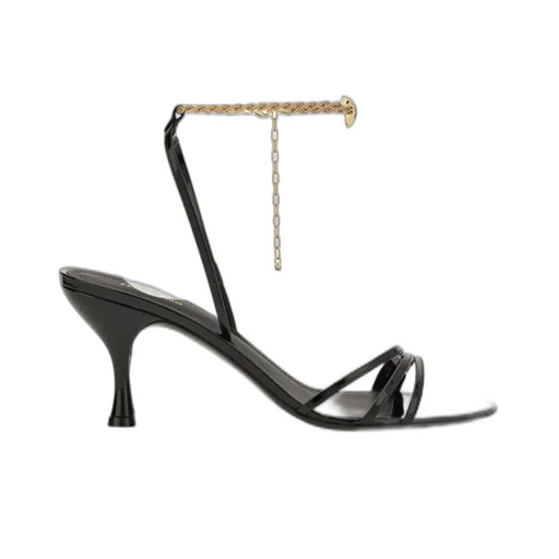 Strappy Heeled Sandals With Chain Detail