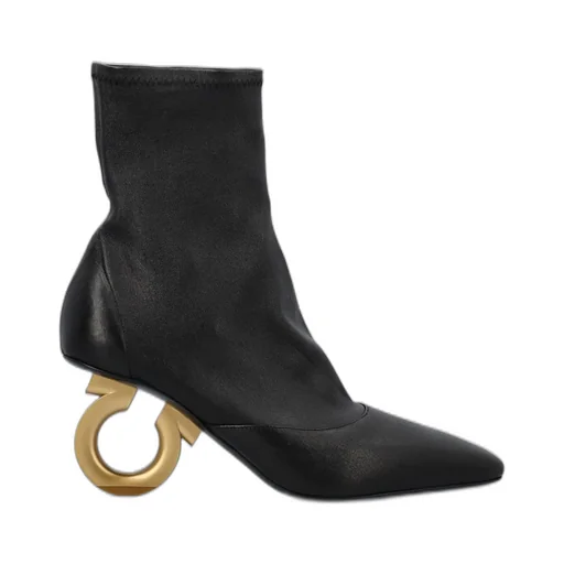 Gancini Heel Ankle Boots