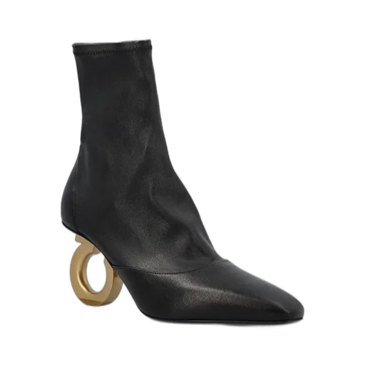 Gancini Heel Ankle Boots