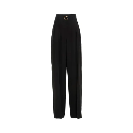 High-Waisted Pleated Trousers