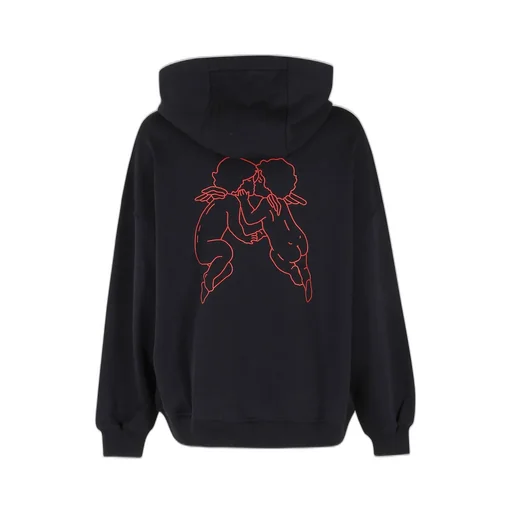 Hoodie With Cherub Print