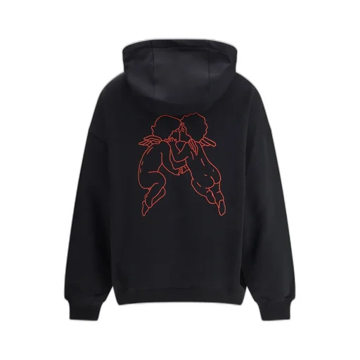 Hoodie With Cherub Print
