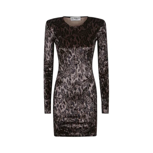 Velvet Leopard Print Mini Dress