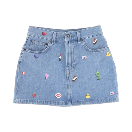 Denim Skirt With AppliquÉS