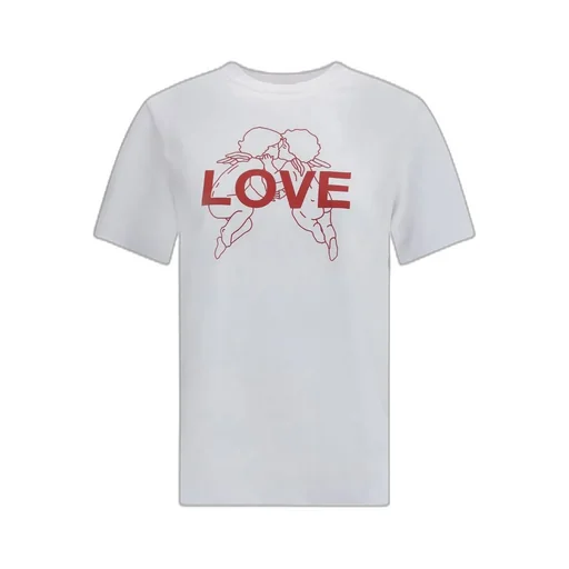 T-Shirt With Cherubs And Love Graphic
