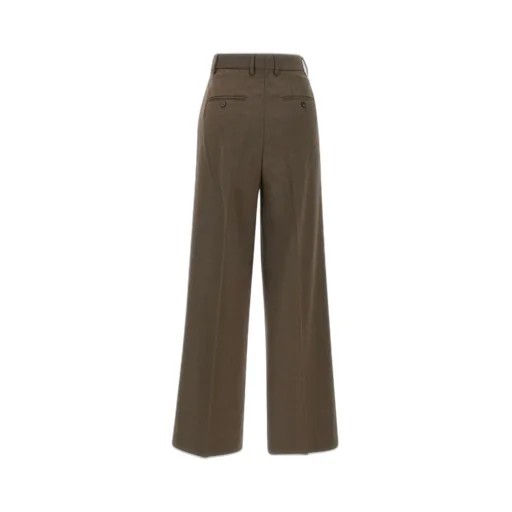 Wide-Leg Pleated Trousers