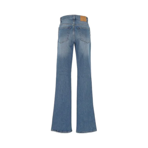 High-Waisted Flared Jeans