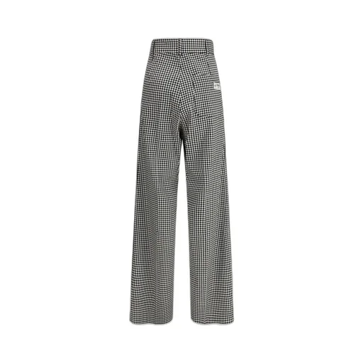 Gingham Wide-Leg Trousers