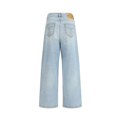 Wide-Leg Jeans With Side Stripes