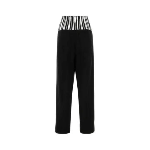 High-Waisted Striped Trousers