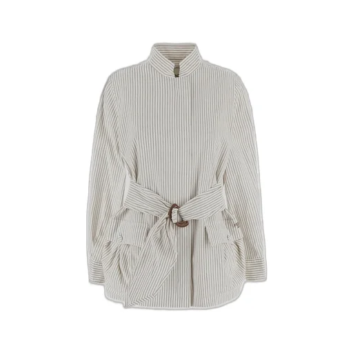Striped Button-Up Shirt