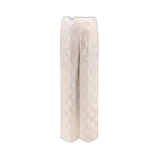 Wide-Leg Brocade Trousers