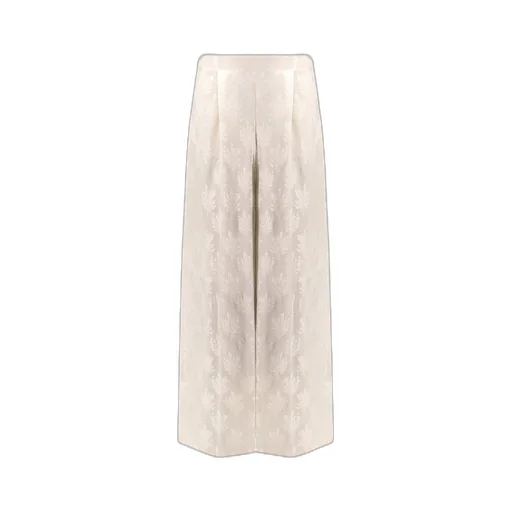 Wide-Leg Brocade Trousers
