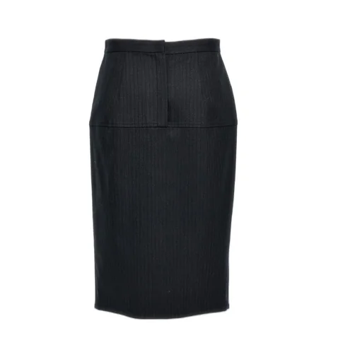 Pinstripe Wrap Skirt