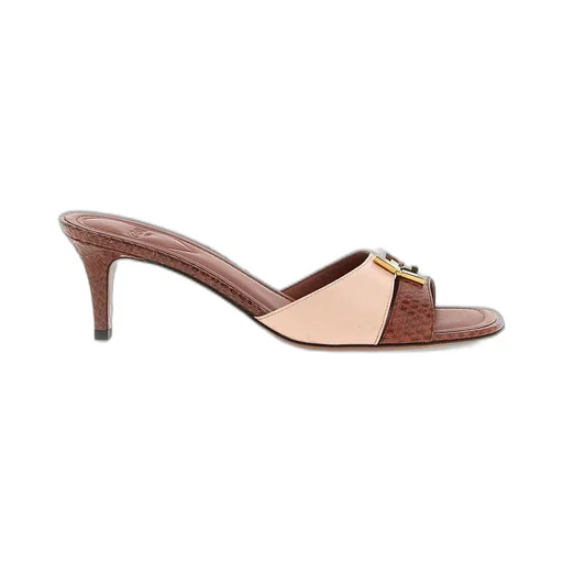 Mules With Ff Buckle