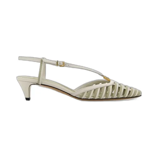 Woven Slingback Heels