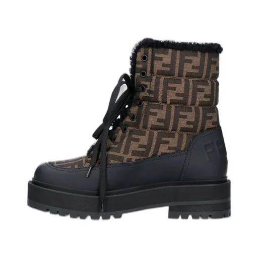 Logo Print Padded Boots