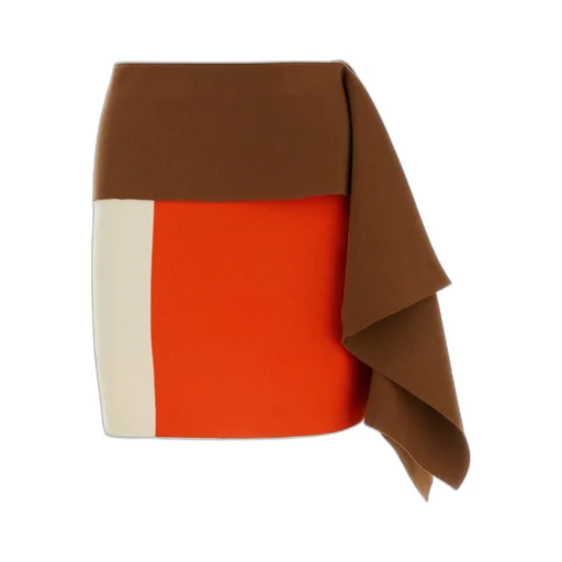 Colorblock Asymmetric Skirt