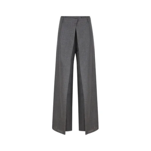 Wrap Front Wide Leg Trousers