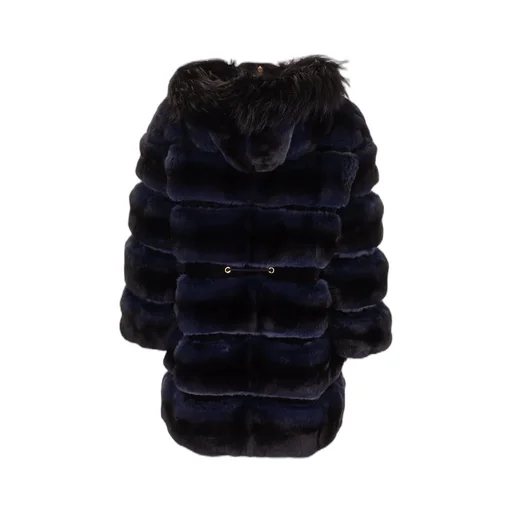 Fur Trimmed Hooded Coat