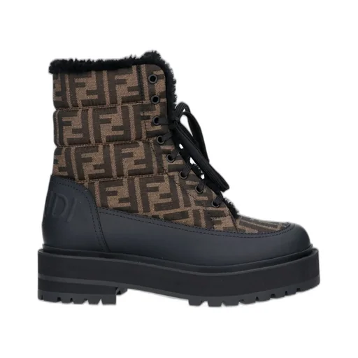 Logo Print Padded Boots