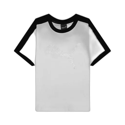 T-Shirt With Rhinestone Logo