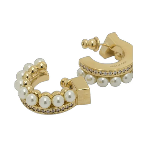 Hoop Earrings With Pearls And Crystals
