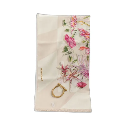 Floral Print Silk Scarf