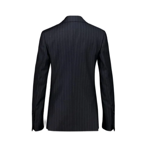 Double-Breasted Pinstripe Blazer