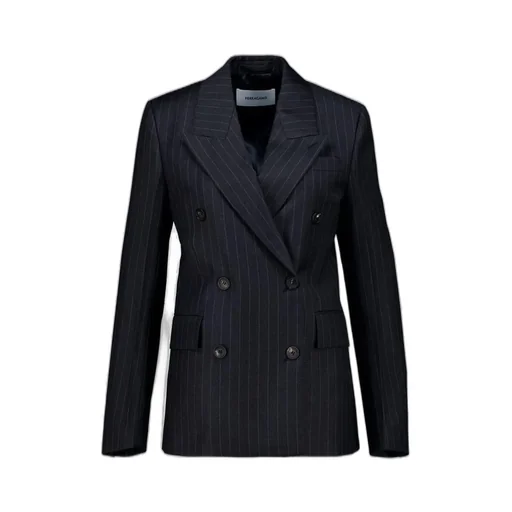 Double-Breasted Pinstripe Blazer