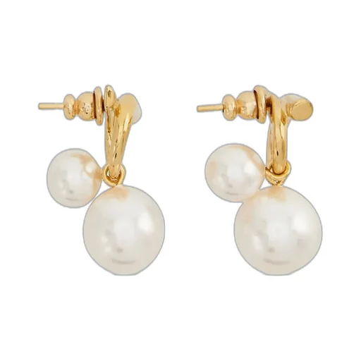 Gancini Pearl Drop Earrings