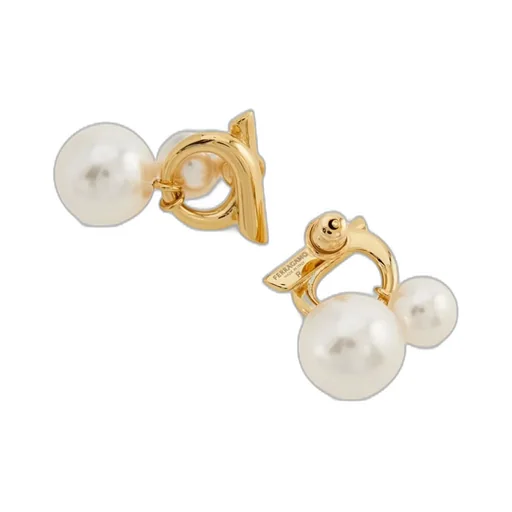 Gancini Pearl Drop Earrings