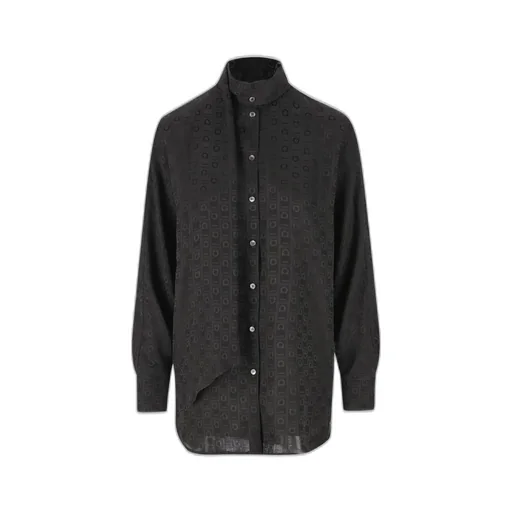 Logo Print High Neck Shirt