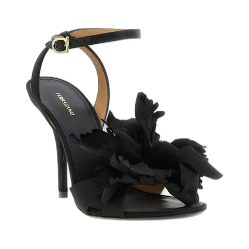 Sandals With Flower Applique