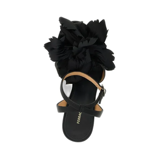 Sandals With Flower Applique