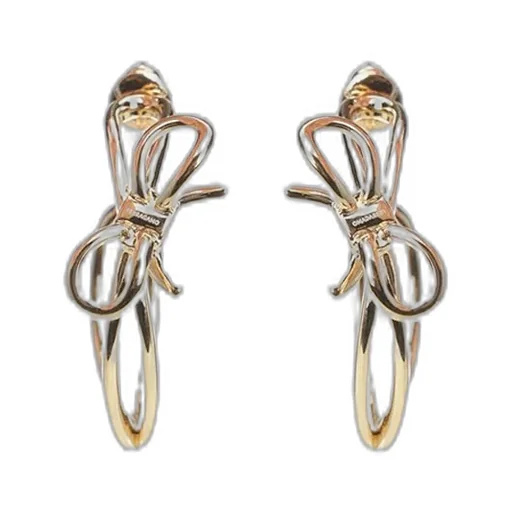 Bow Hoop Earrings