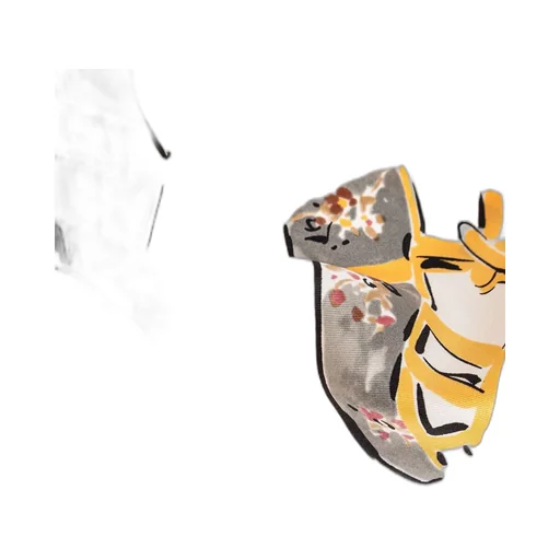 Silk Scarf With Shoe Print