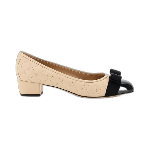 Cap-Toe Block Heel Pumps