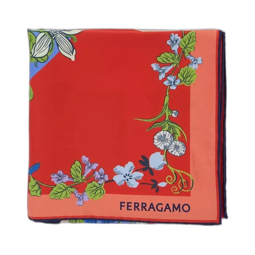 Floral Print Silk Twill Scarf